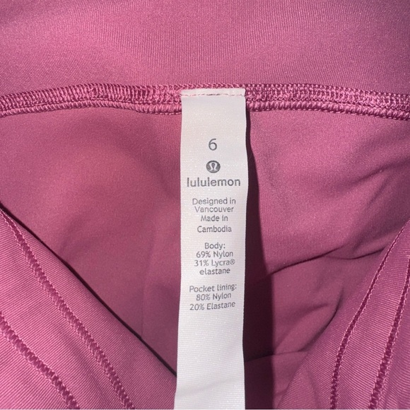 Lululemon Yoga Pants Moss Rose Leggings Speed Up Tight 28” Active Running 6 - Picture 5 of 5